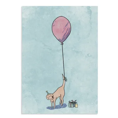 POOCHIE POST EDIBLE DOG CARD BIRTHDAY BALLOON
