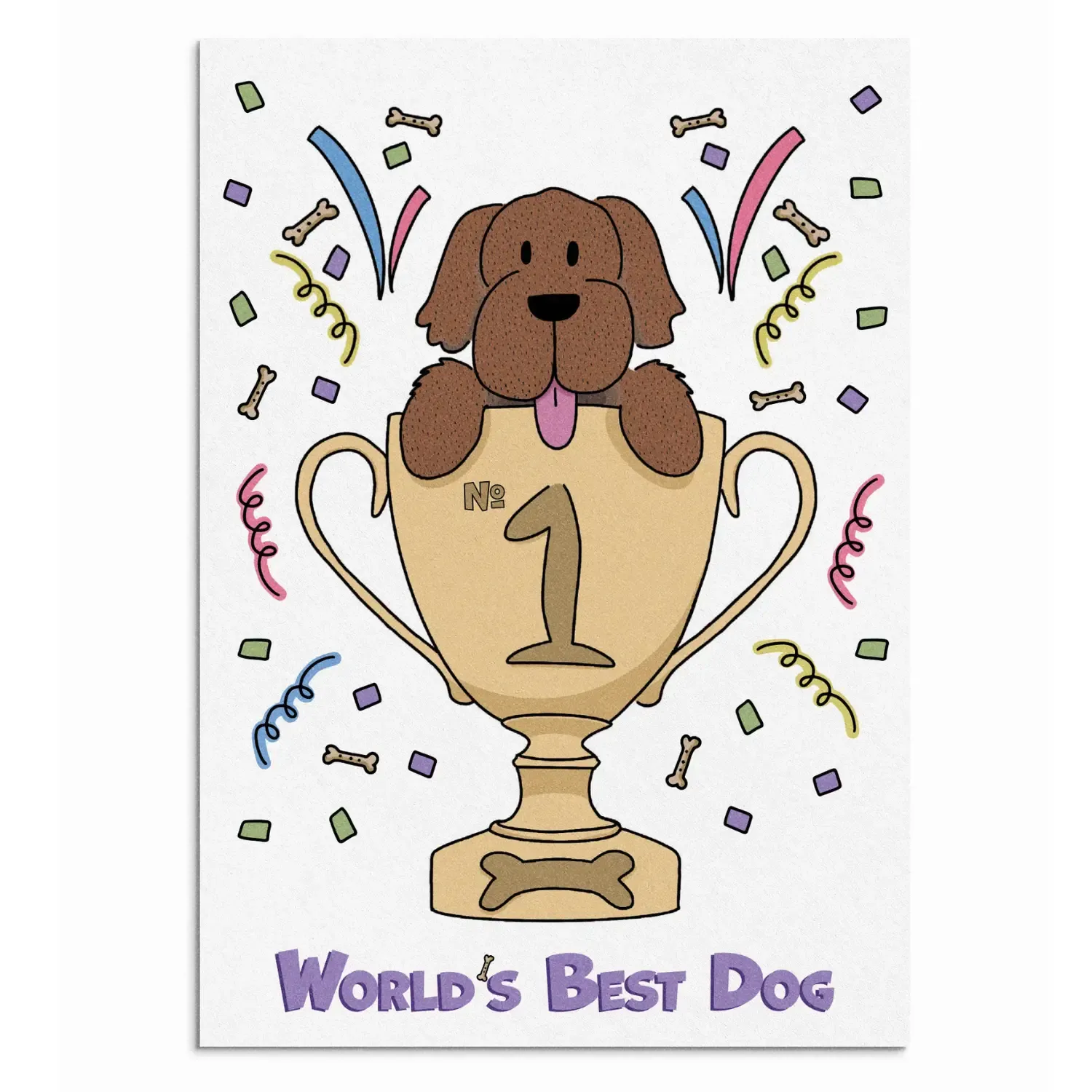 POOCHIE POST EDIBLE DOG CARD WORLD&#39;S BEST DOG