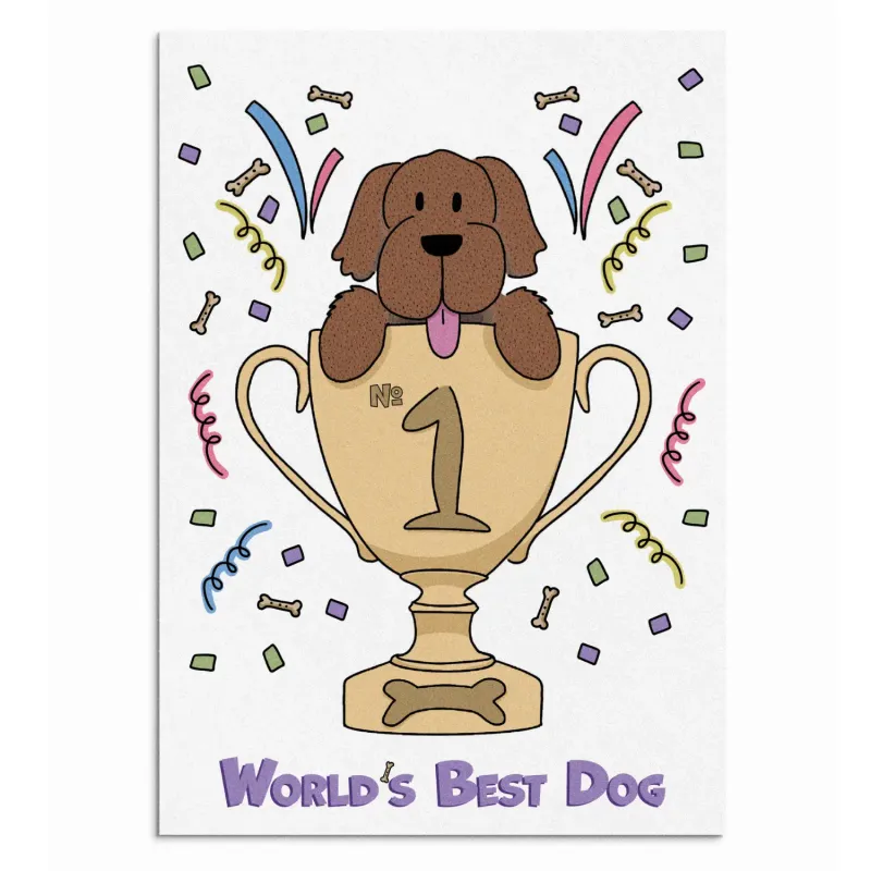 POOCHIE POST EDIBLE DOG CARD WORLD&#39;S BEST DOG