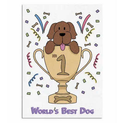 POOCHIE POST EDIBLE DOG CARD WORLD&#39;S BEST DOG