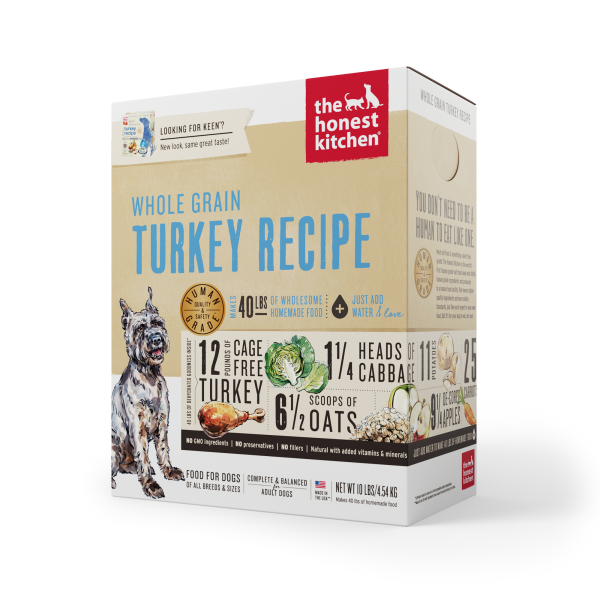 THE HONEST KITCHEN DEHYDRATED WHOLE GRAIN TURKEY RECIPE 10lb