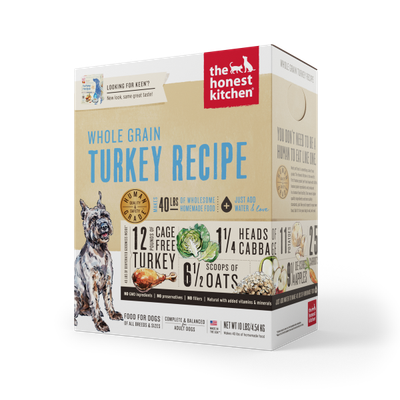 THE HONEST KITCHEN DEHYDRATED WHOLE GRAIN TURKEY RECIPE 10lb