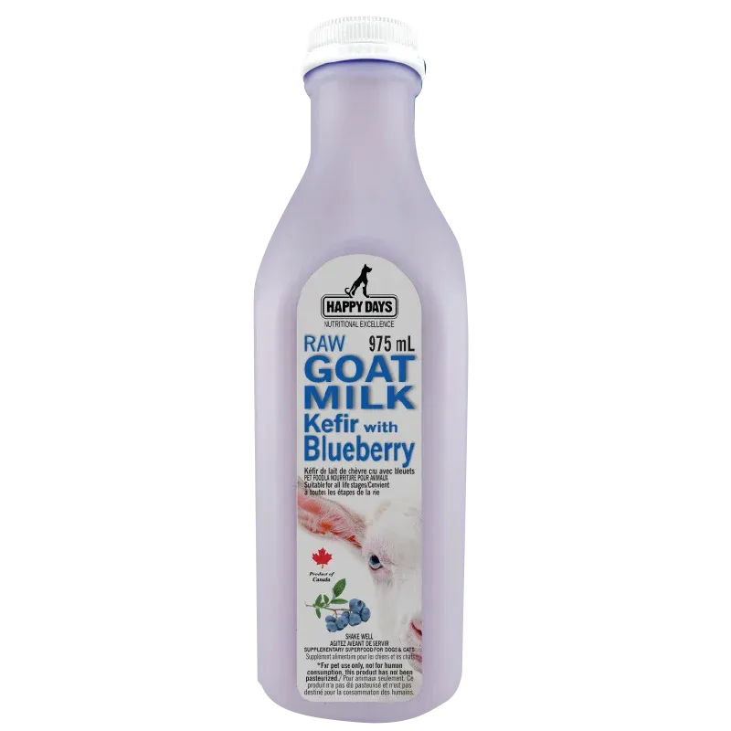 HAPPY DAYS RAW GOAT MILK KEFIR WITH BLUEBERRY 33oz/975ml