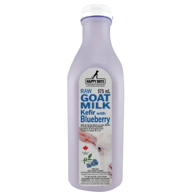 HAPPY DAYS RAW GOAT MILK KEFIR WITH BLUEBERRY 33oz/975ml