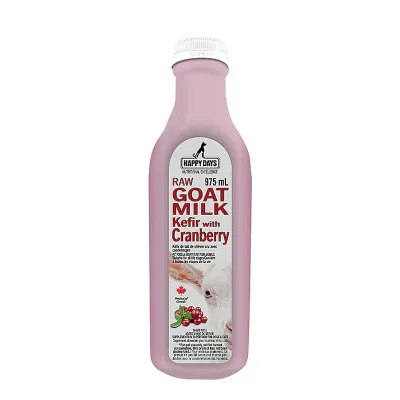 HAPPY DAYS RAW GOAT MILK KEFIR WITH CRANBERRY 33oz/975ml