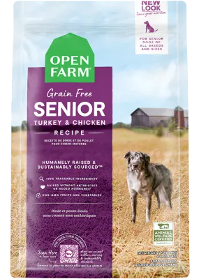 OPEN FARM DOG SENIOR GRAIN FREE TURKEY &amp; CHICKEN 4lb/1.8kg