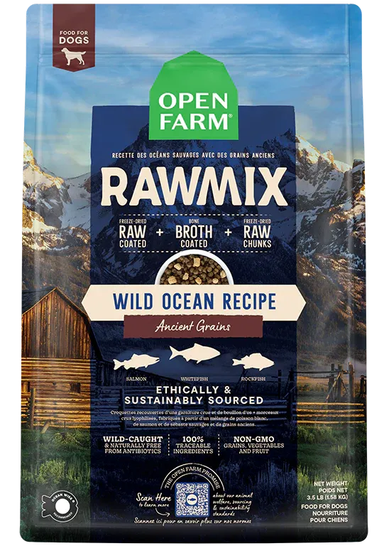 OPEN FARM DOG RAWMIX ANCIENT GRAIN WILD OCEAN 3.5lb/1.6kg