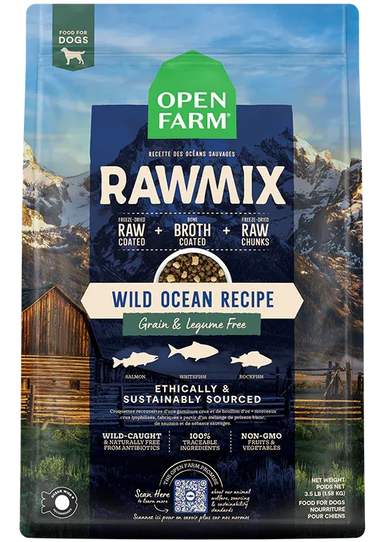 OPEN FARM DOG RAWMIX GRAIN FREE WILD OCEAN 3.5lb/1.6kg