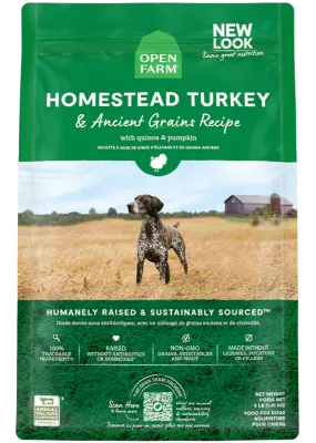 OPEN FARM DOG ANCIENT GRAIN TURKEY 22lb/10kg