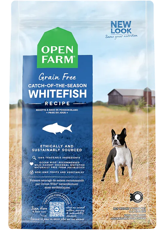 OPEN FARM DOG GRAIN FREE WHITEFISH 22lb/10kg