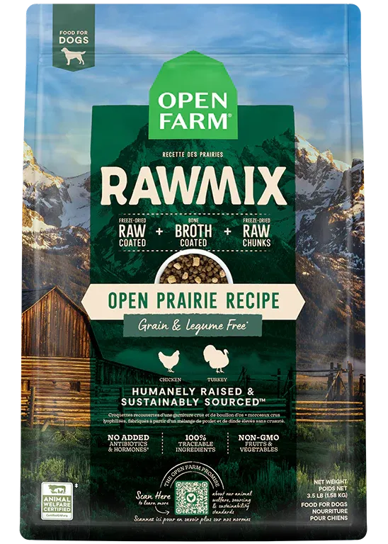 OPEN FARM DOG RAWMIX GRAIN FREE OPEN PRAIRIE 20lb/9kg