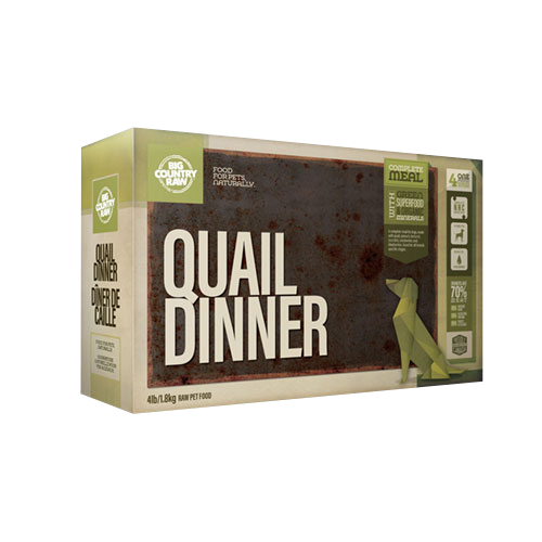 BIG COUNTRY RAW QUAIL DINNER 4lb/1.8kg