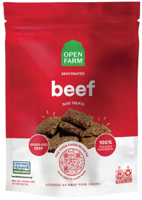 OPEN FARM DOG TREATS DEHYDRATED BEEF 4.5oz