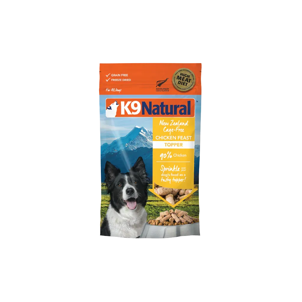 K9 NATURAL FREEZE DRIED CHICKEN FEAST TOPPER 3.5oz/100g