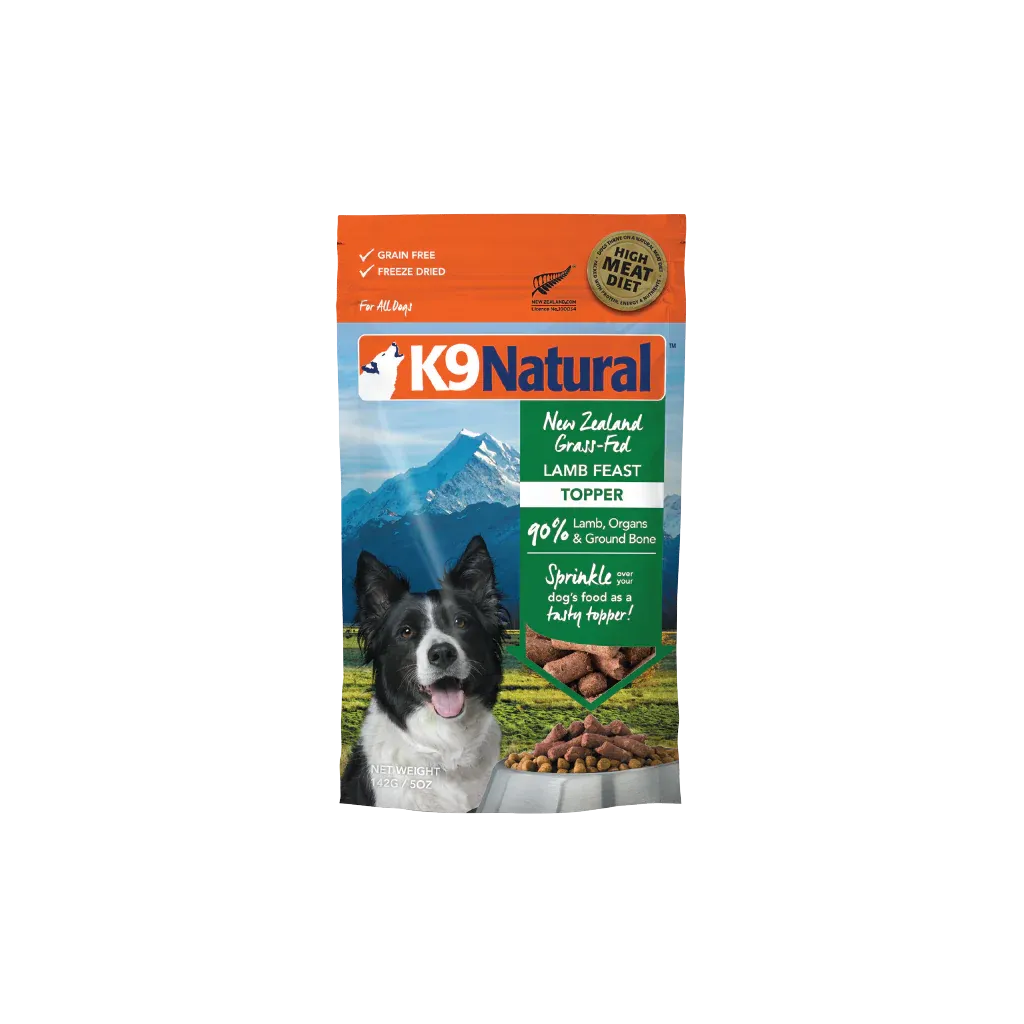 K9 NATURAL FREEZE DRIED LAMB FEAST TOPPER 5oz/142g