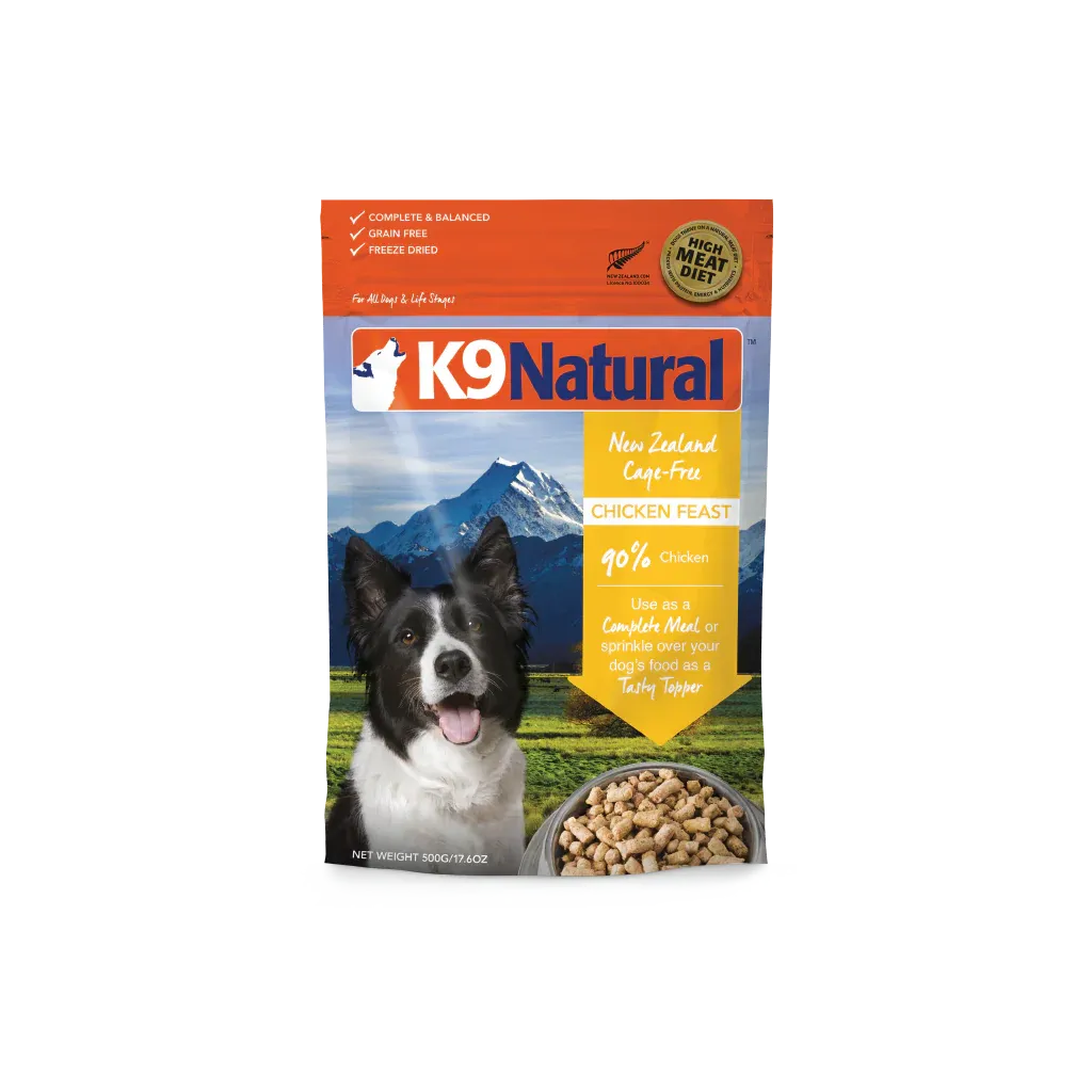 K9 NATURAL FREEZE DRIED CHICKEN FEAST 17.6oz/500g