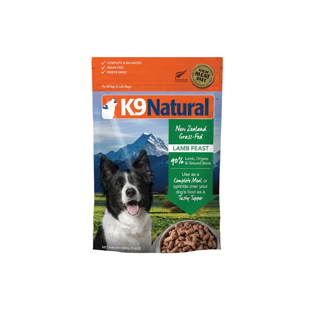 K9 NATURAL FREEZE DRIED LAMB FEAST 17.6oz/500g