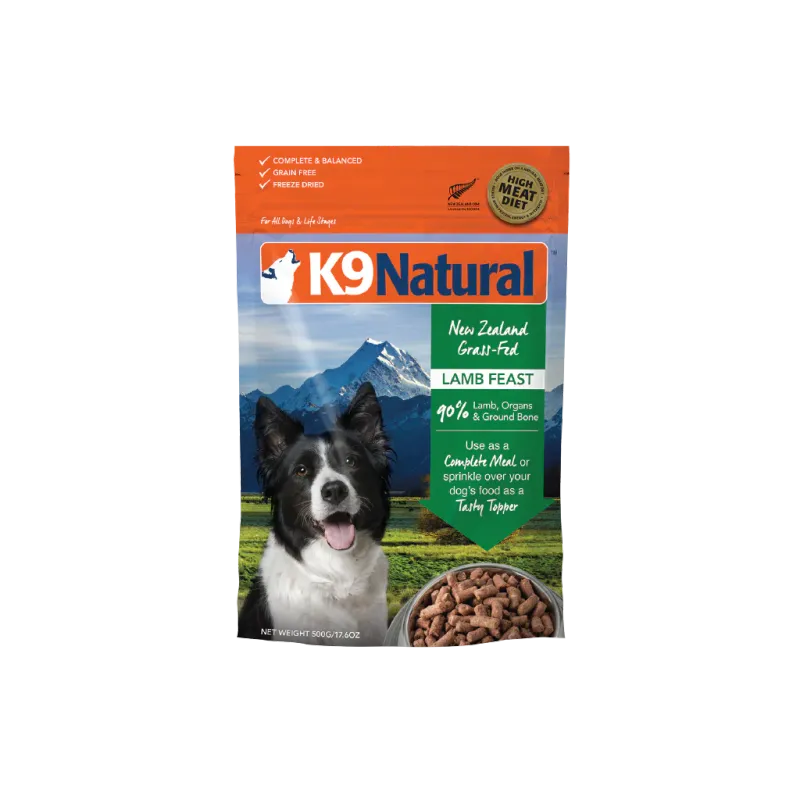 K9 NATURAL FREEZE DRIED LAMB FEAST 17.6oz/500g