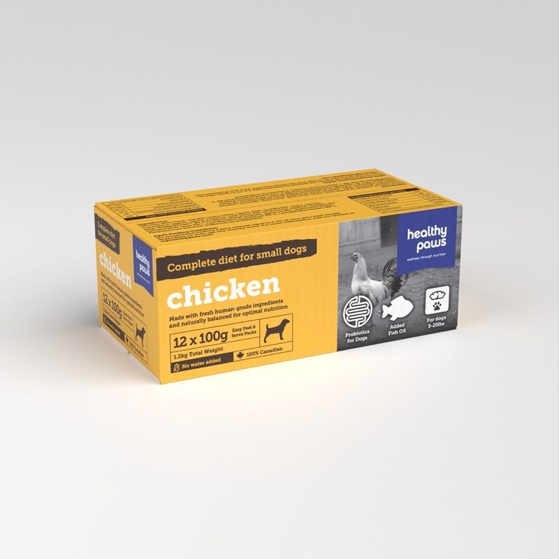 HEALTHY PAWS DOG CHICKEN DINNER 3.5oz/100g x12