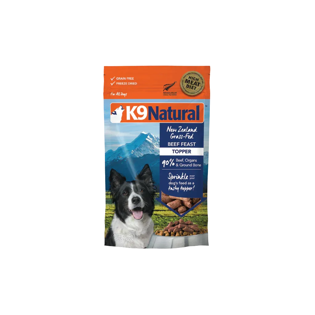 K9 NATURAL FREEZE DRIED BEEF FEAST TOPPER 3.5oz/142g
