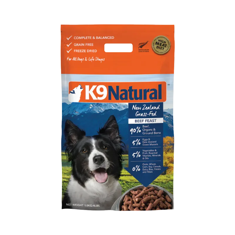 K9 NATURAL BEEF FEAST 4lb/1.8kg