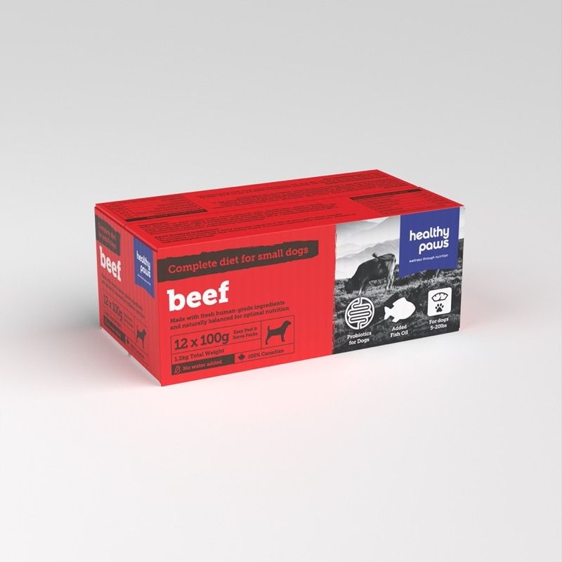 HEALTHY PAWS DOG BEEF DINNER 3.5oz/100g x12