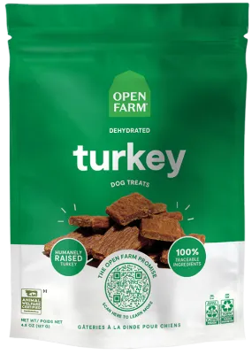 OPEN FARM DOG TREATS DEHYDRATED TURKEY 4.5oz