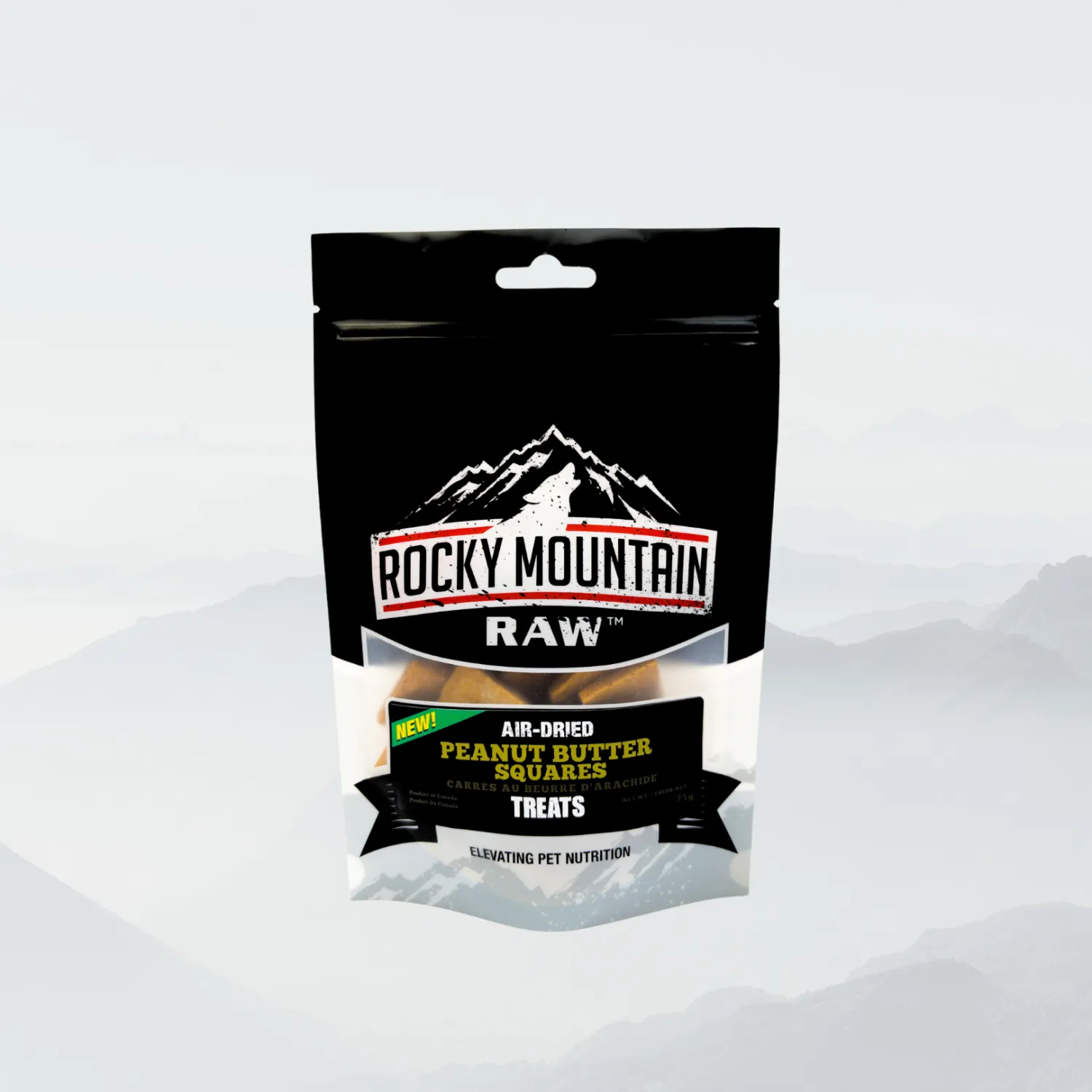 ROCKY MOUNTAIN RAW AIR DRIED PEANUT BUTTER SQUARES 75g