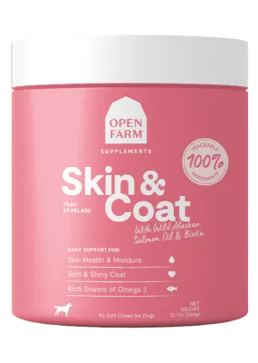 OPEN FARM SKIN &amp; COAT CHEWS 90ct