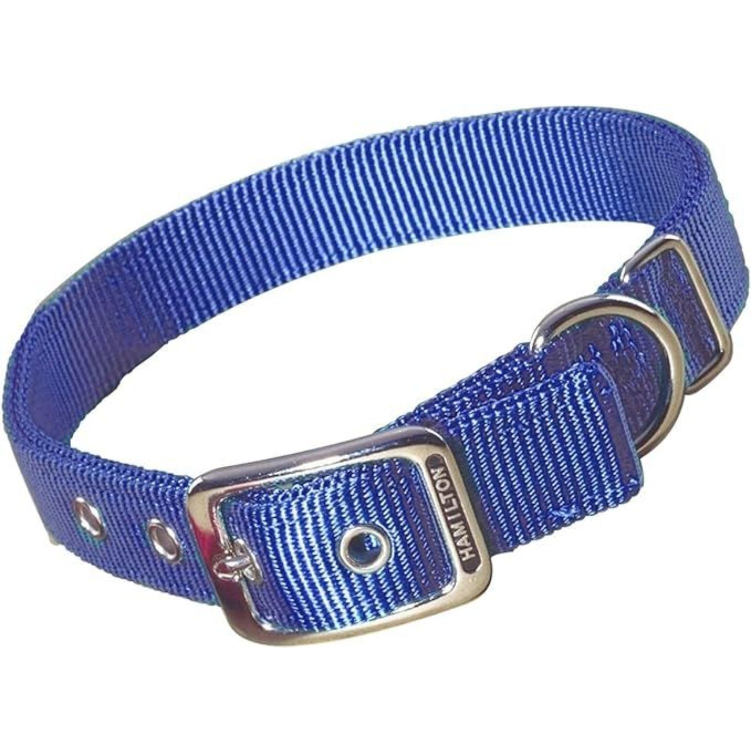 HAMILTON DOUBLE LAYER NYLON DELUXE GOG COLLAR 1&quot; WIDE BERRY BLUE 22&#39;&#39;