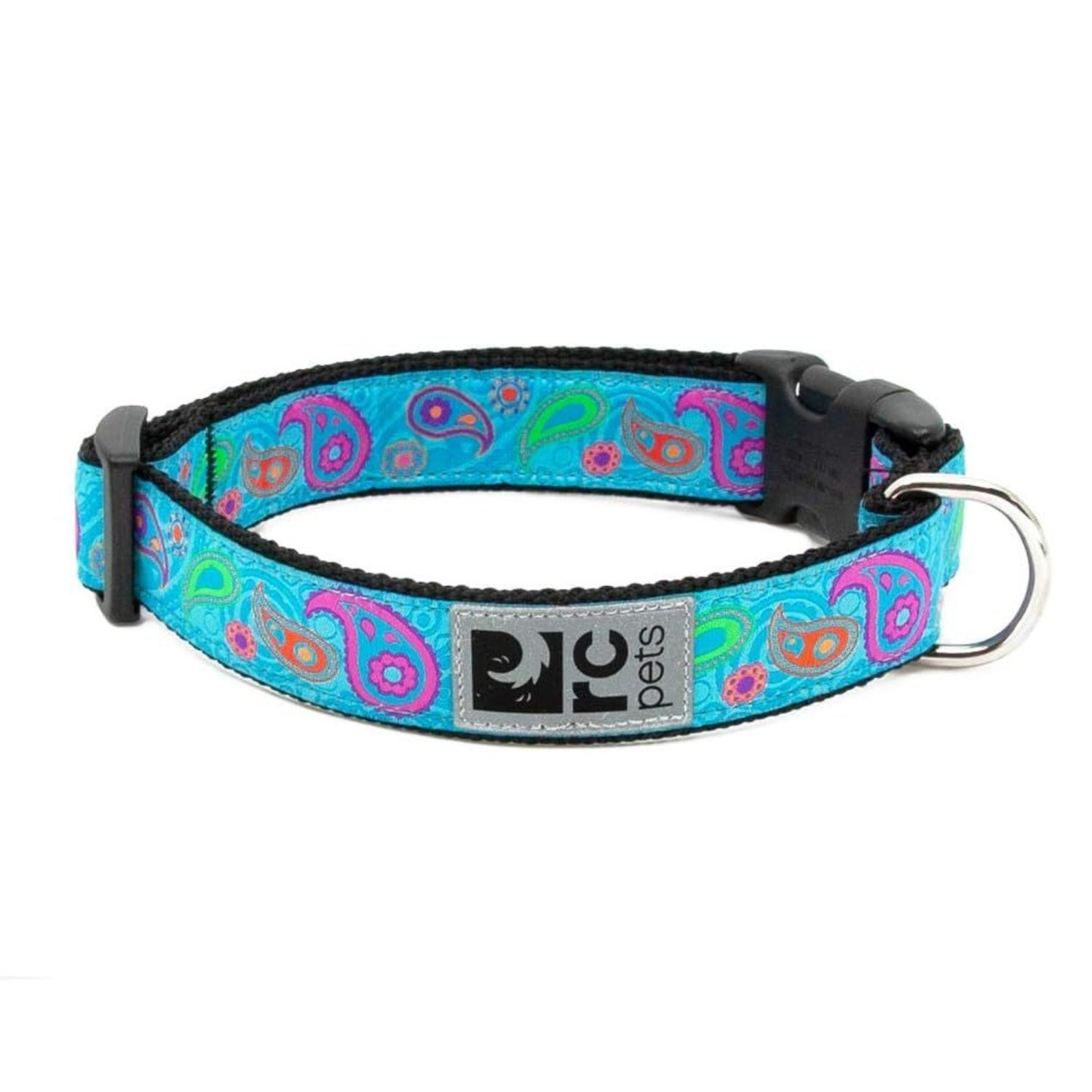 RC PETS CLIP COLLAR TROPICAL PAISLEY 5/8&quot; WIDE X-SMALL 7&quot;-9&quot;