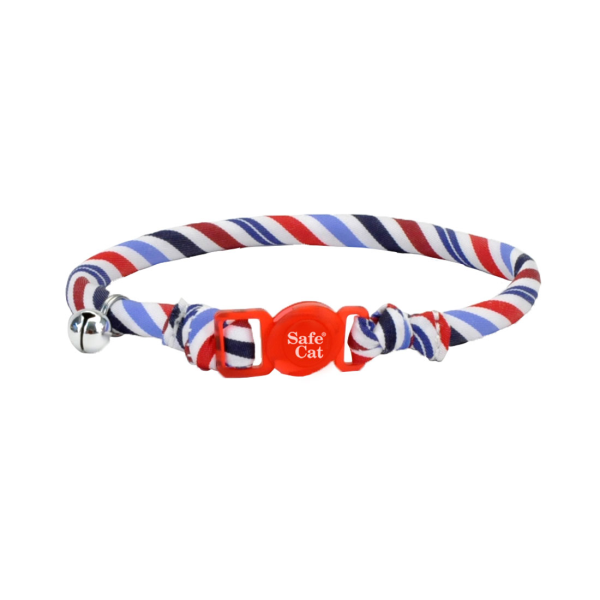 COASTAL SAFECAT ROUND FASHION BRAKEAWAY COLLAR STRIPES