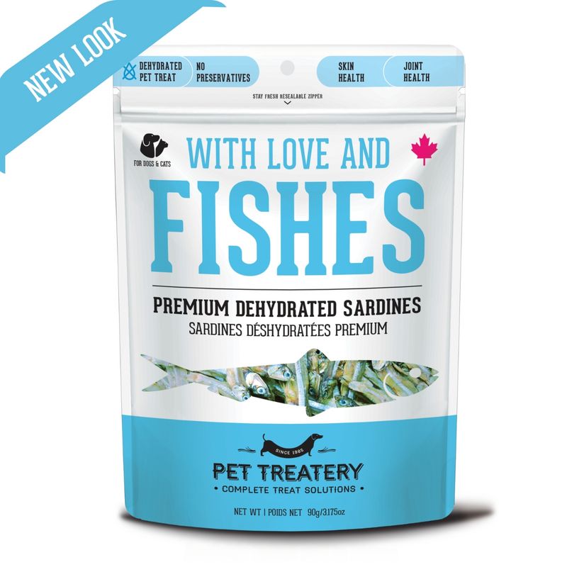 PET TREATERY WITH LOVE AND FISHES DEHYDRATED SARDINES 210g