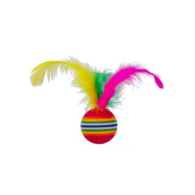 SIMON&#39;S RAINBOW BALL WITH FEATHERS