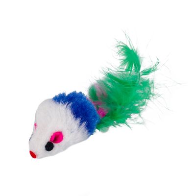 SIMON&#39;S MOUSE WITH FEATHER ASSORTED