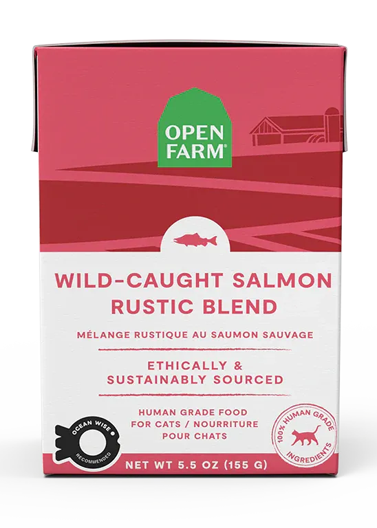 OPEN FARM CAT WILD CAUGHT SALMON RUSTIC BLEND 5.5oz/155g