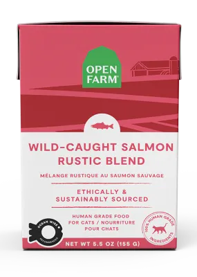OPEN FARM CAT WILD CAUGHT SALMON RUSTIC BLEND 5.5oz/155g