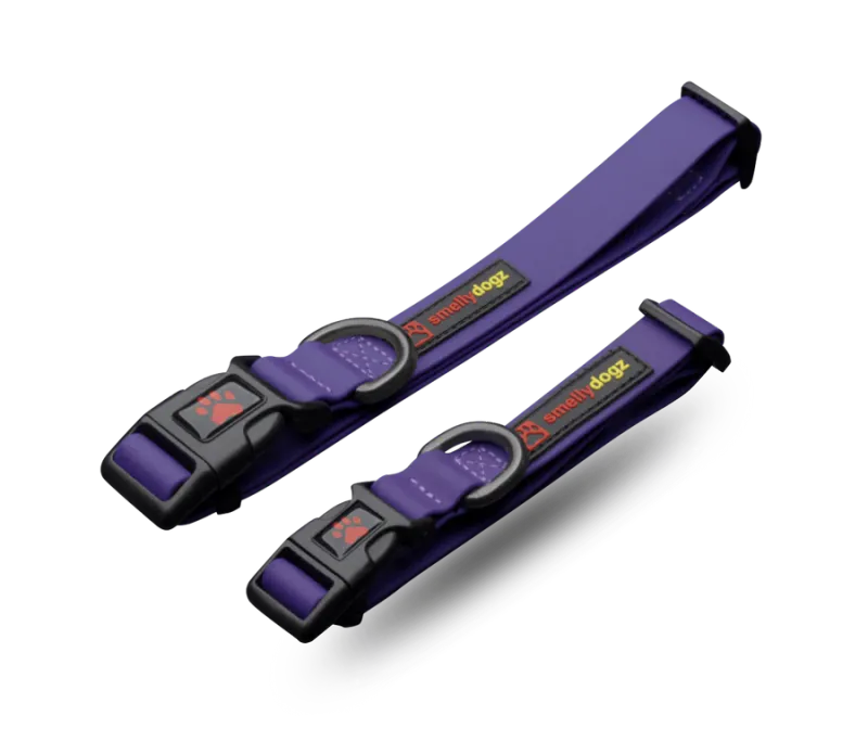 SMELLYDOGZ ADJUSTABLE COMFORT COLLAR PURPLE 1&quot; WIDE LARGE