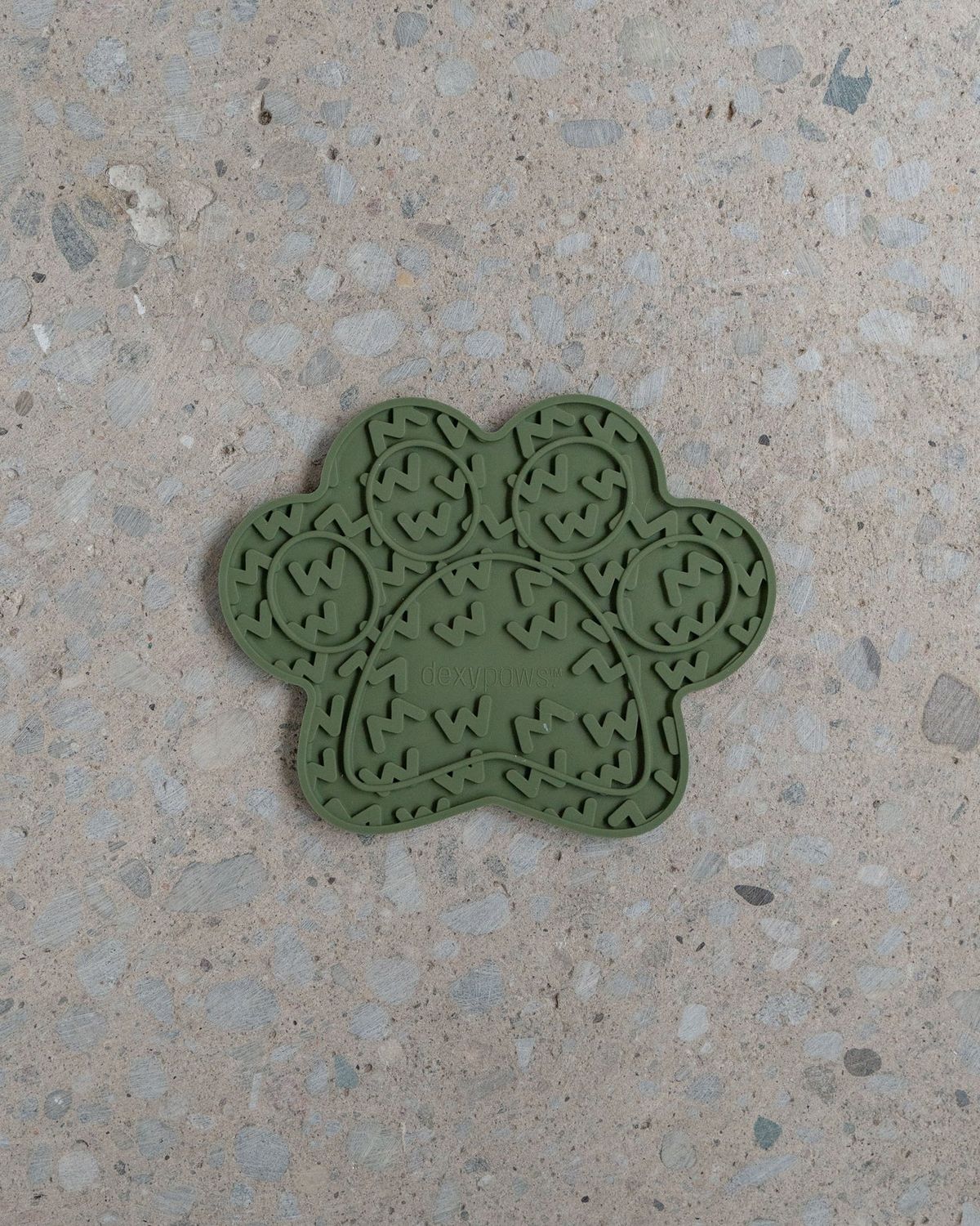 DEXYPAWS LICK MAT GREEN PAW