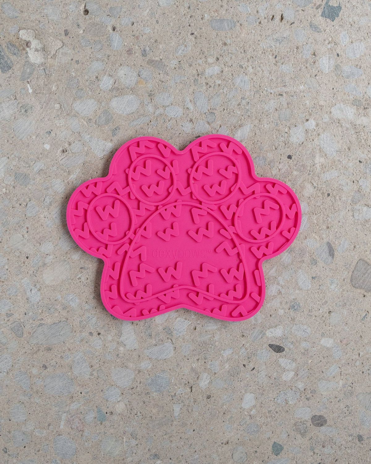 DEXYPAWS LICK MAT PINK PAW
