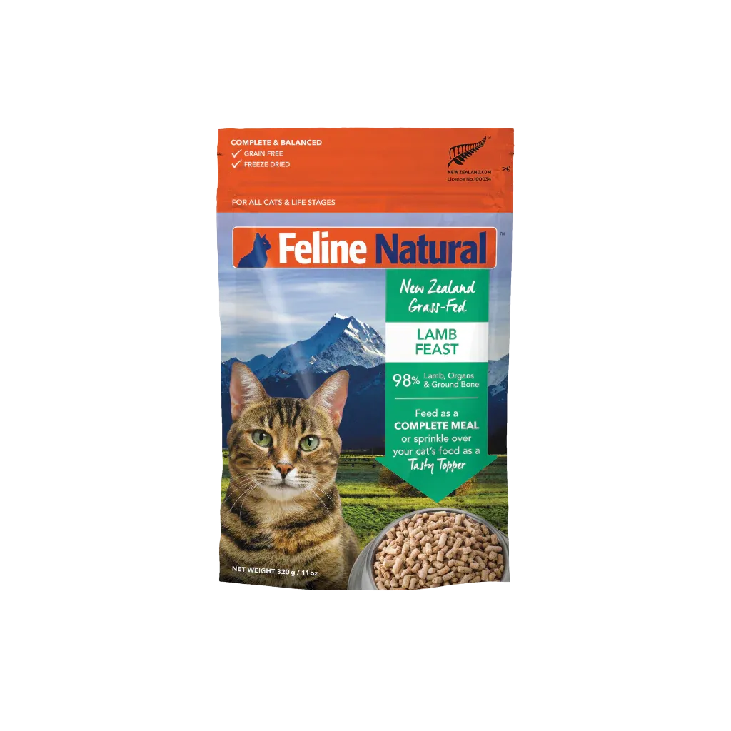 FELINE NATURAL FREEZE DRIED LAMB FEAST 11oz/320g