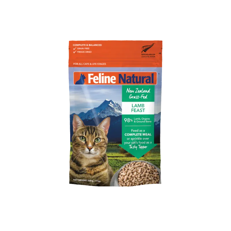 FELINE NATURAL FREEZE DRIED LAMB FEAST 11oz/320g