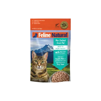 FELINE NATURAL FREEZE DRIED BEEF &amp; HOKI FEAST 11oz/320g