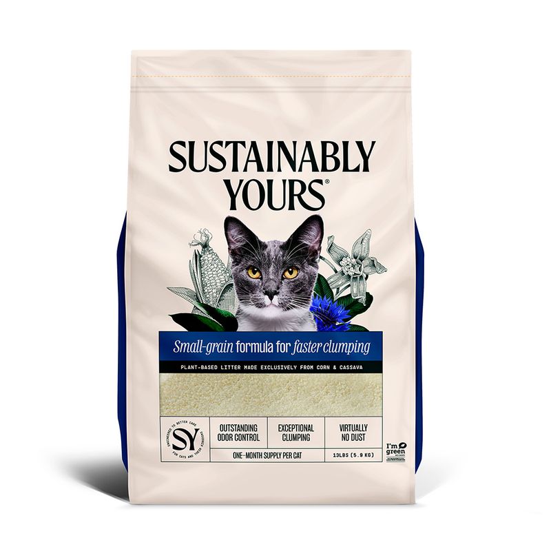 SUSTAINABLY YOURS MULTI-CAT FINE GRAIN LITTER 13lb/5.9kg