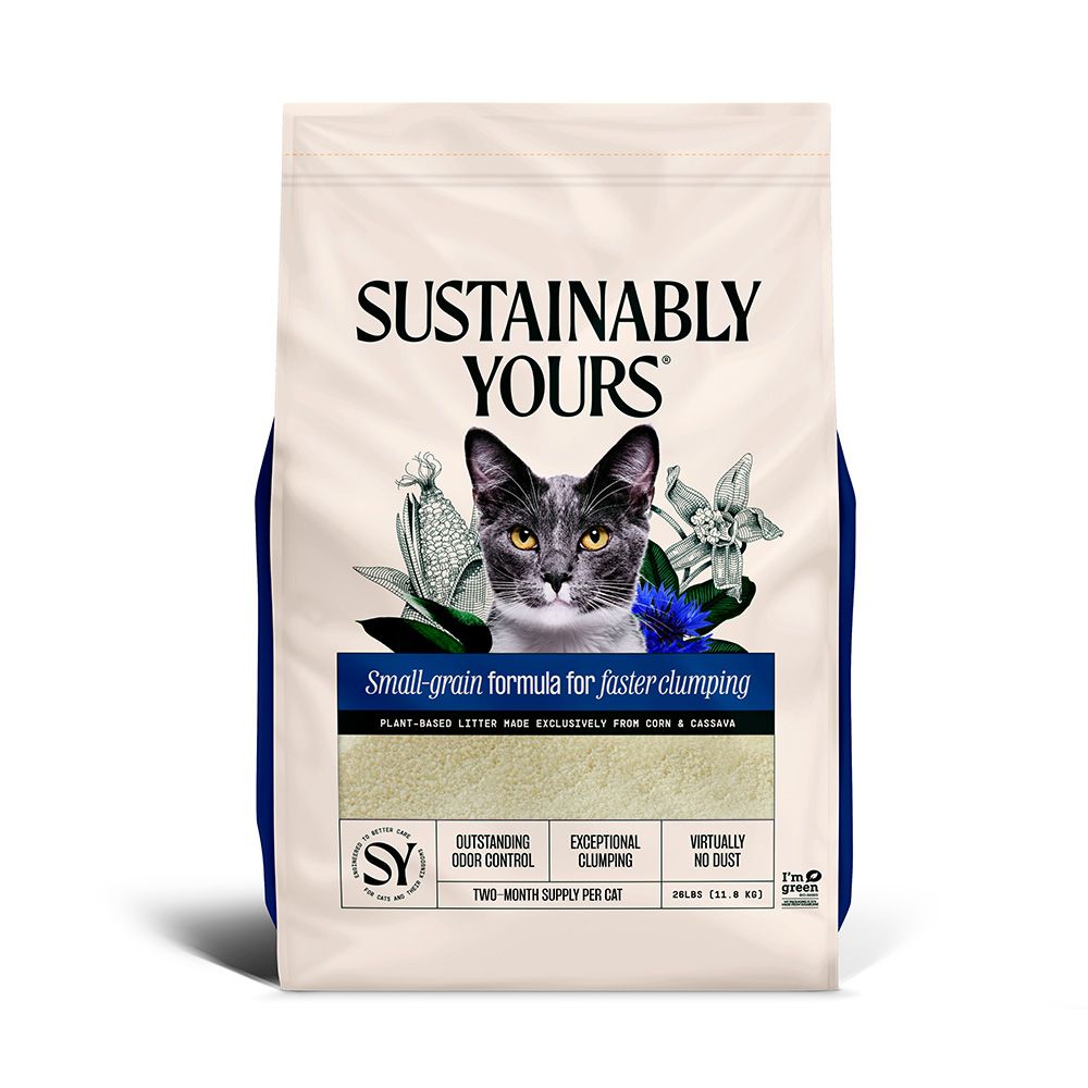 SUSTAINABLY YOURS MULTI-CAT FINE GRAIN LITTER 26lb/11.8kg