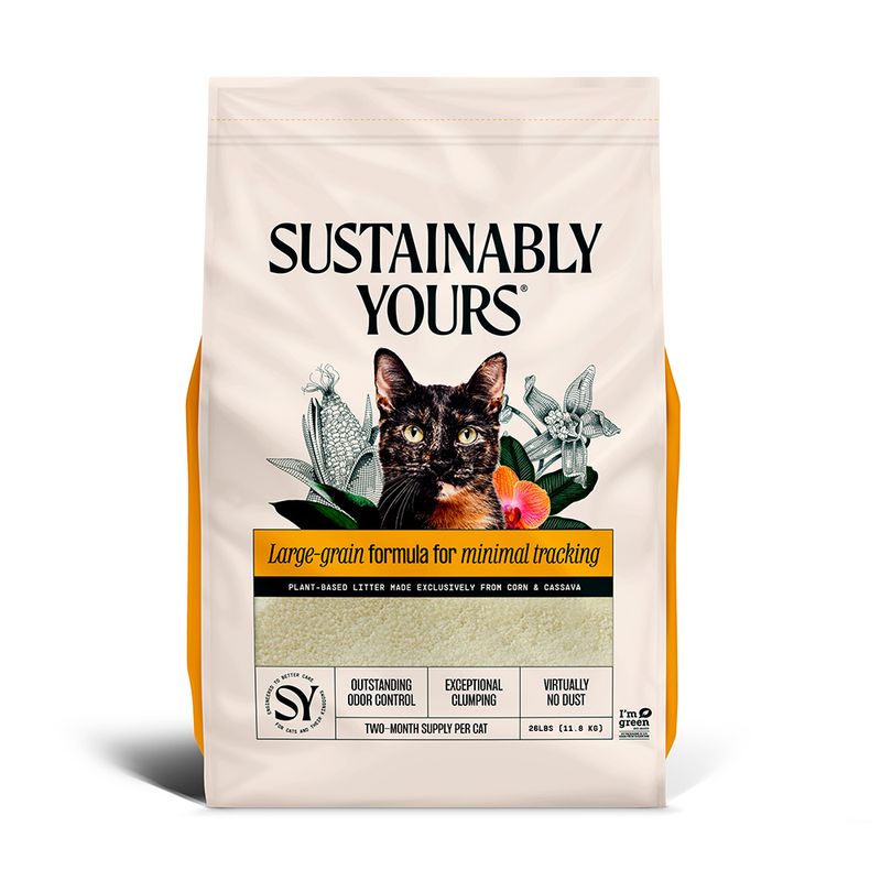 SUSTAINABLY YOURS MULTI-CAT LARGE GRAIN LITTER 26lb/11.8kg