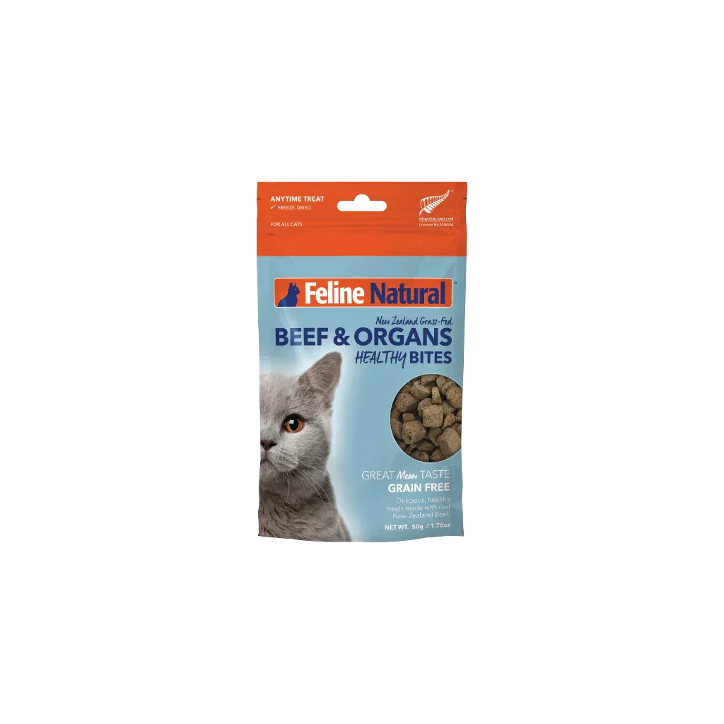 FELINE NATURAL FREEZE DRIED BEEF HEALTHY BITES 1.76oz/50g