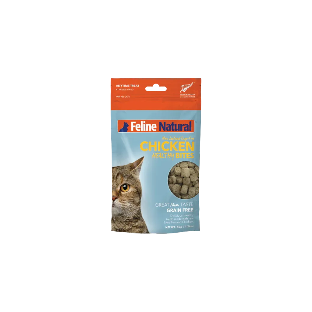 FELINE NATURAL FREEZE DRIED CHICKEN HEALTHY BITES 1.76oz/50g
