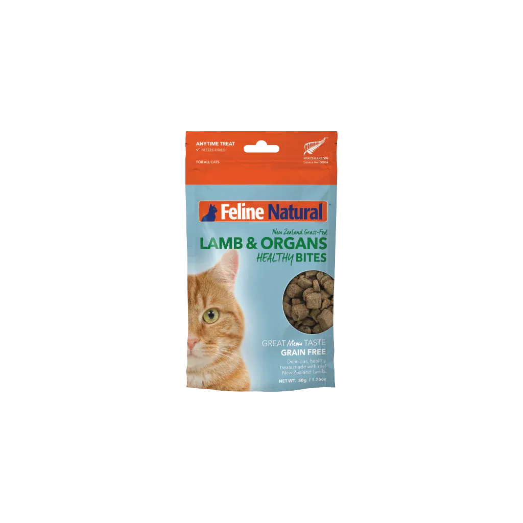 FELINE NATURAL FREEZE DRIED LAMB HEALTHY BITES 1.76oz/50g