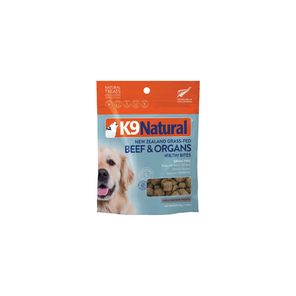 K9 NATURAL FREEZE DRIED BEEF &amp; ORGANS HEALTHY BITES 1.76oz/50g